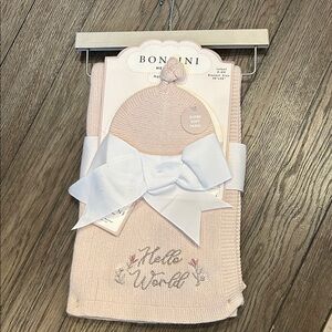 NWT Bonbini hat & Blanket set